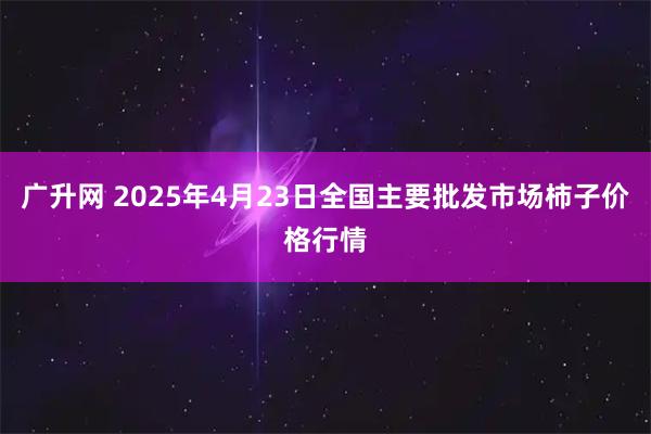 广升网 2025年4月23日全国主要批发市场柿子价格行情