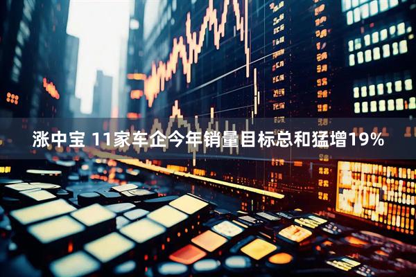 涨中宝 11家车企今年销量目标总和猛增19%